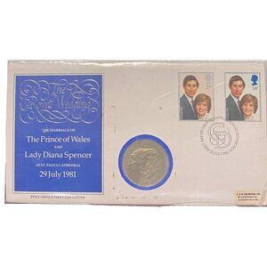 The Royal Wedding 1981 First Day Cover With Coin & Stamps Prince Charles & Lady